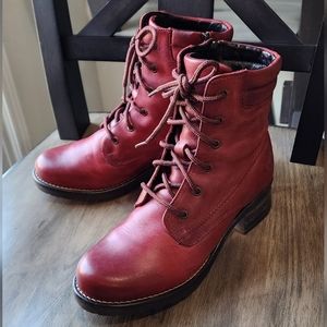 Taos Ankle Boots Red 38 Genuine Leather